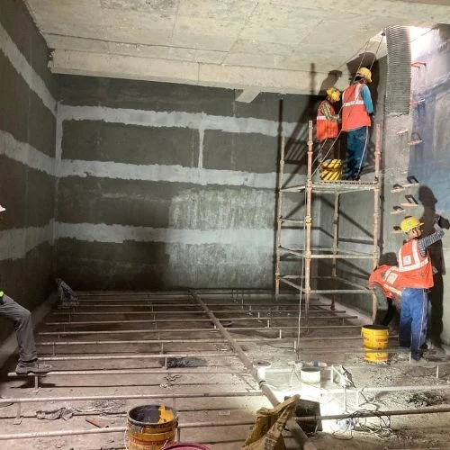 On-site flooring, coating and waterproofing execution by our delivery teams.