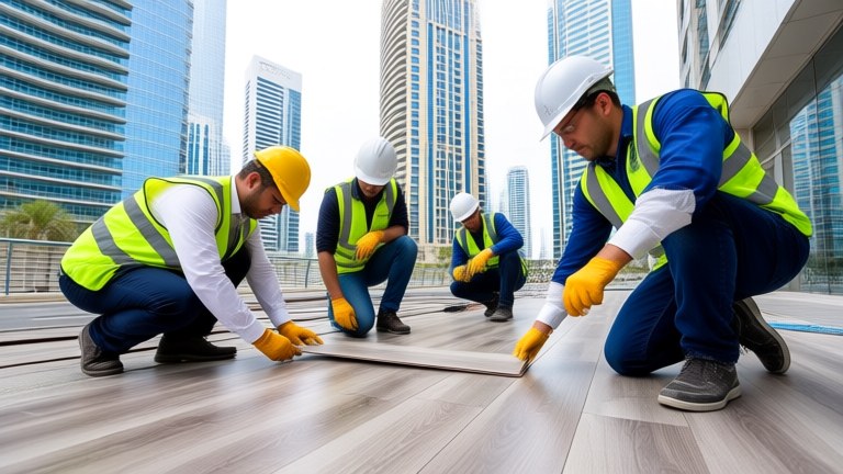 Falak Alnada crew on a Dubai project site