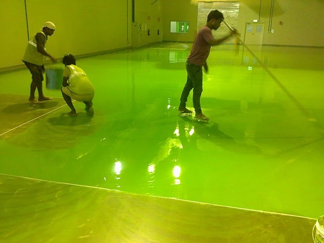 On-site flooring, coating and waterproofing execution by our delivery teams.