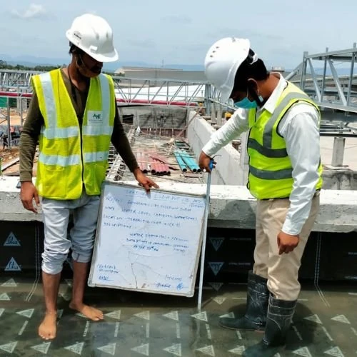 On-site flooring, coating and waterproofing execution by our delivery teams.